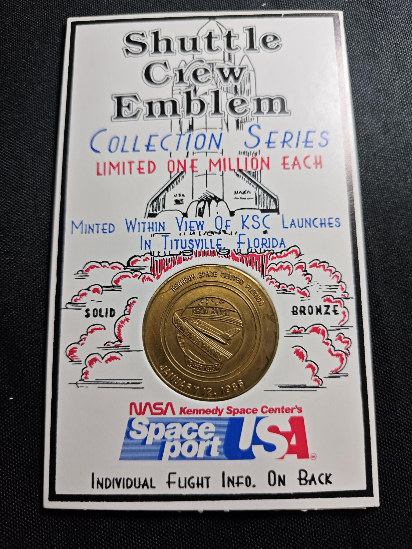 KK钱币收藏小铺   套币专场 2月预留时间 周末发货  1986美国航天纪念铜章