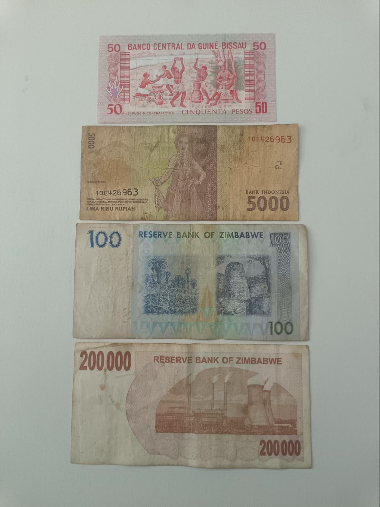 【20260319】非全新纸币和硬币第347场 外国4张纸币