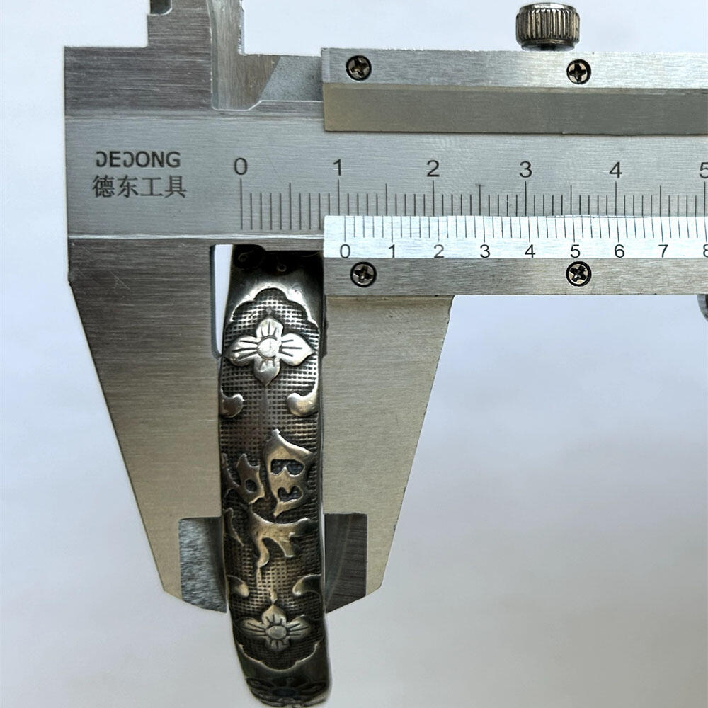 37.44克 张记足银 福字雕花银手镯 老银子 老镯子 老银器 做工精湛 银子涨价 老古董 老文玩 银子制品