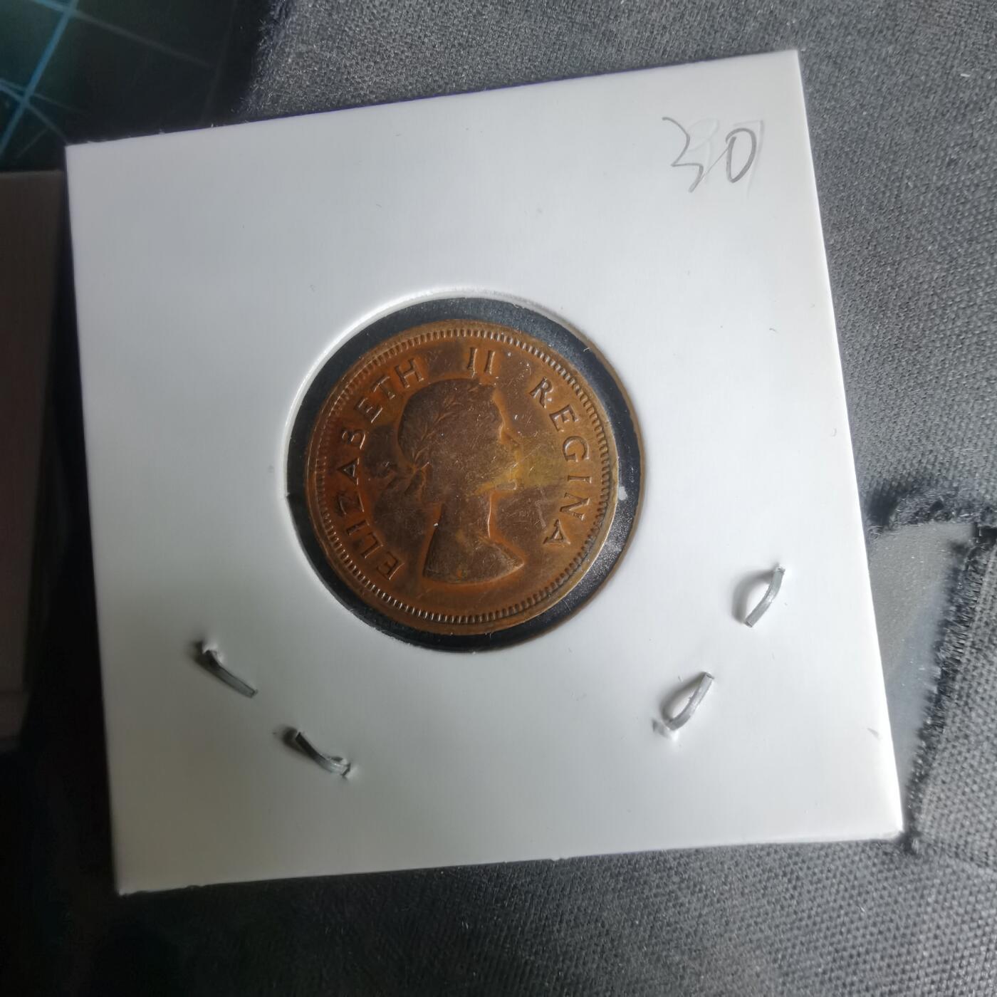 沼泽如烟--第1024场 南非1954年四分之一便士