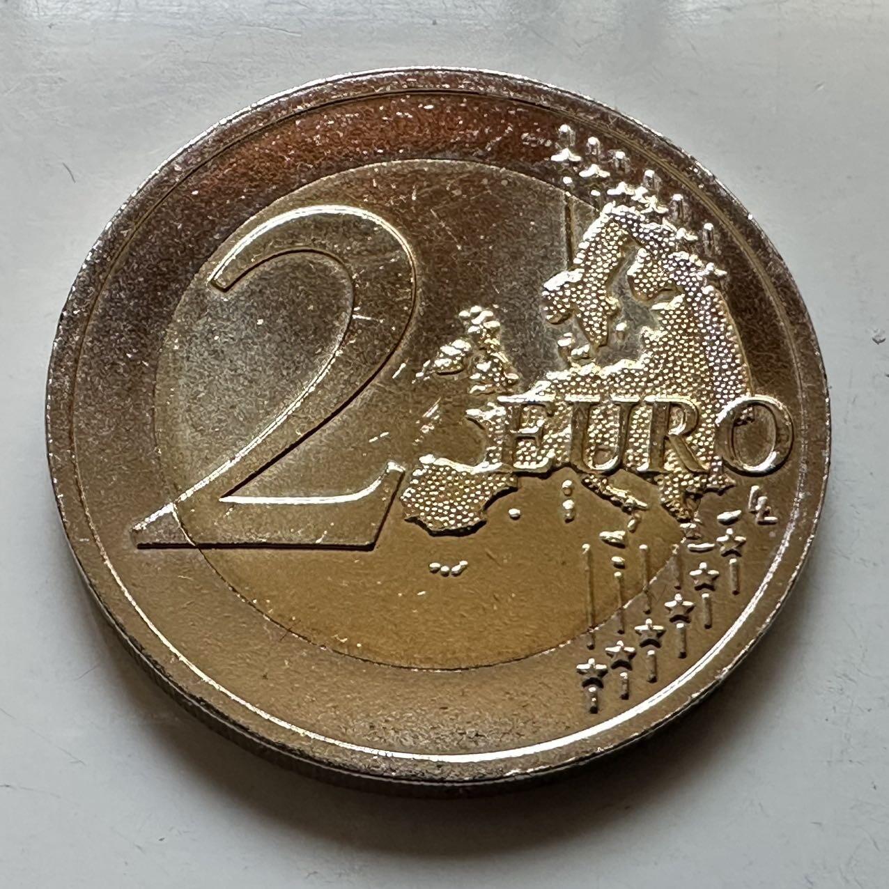 🌹外币初藏🌹🐯2026年第29场   欧元纪念币 接代拍 法国 2021年 联合国儿童基金会成立75周年 2欧元双色纪念币