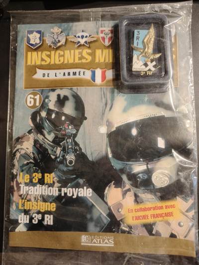 老王徽章第187期 - 法国陆军第3步兵团证章      带证书和单位介绍杂志    亚瑟贝特朗原盒