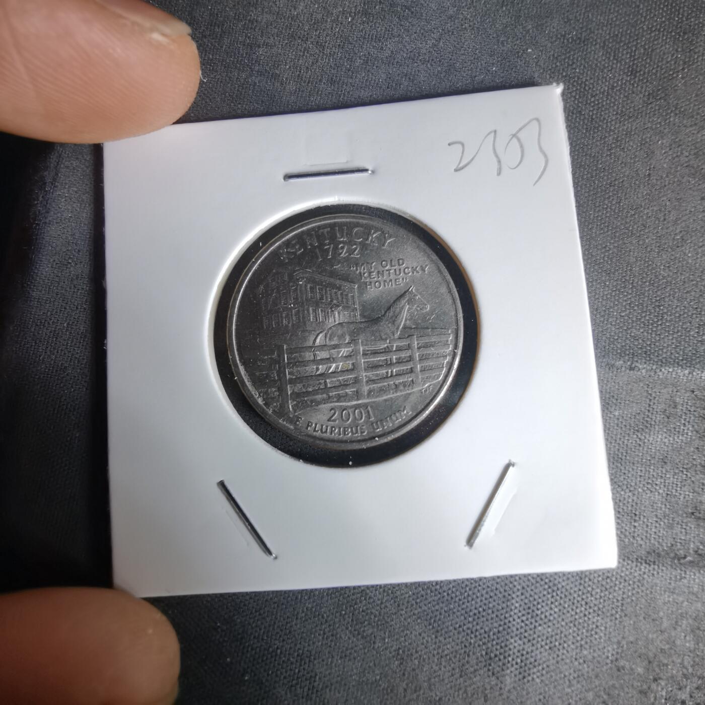 沼泽如烟--第1023场 美国2001年25分纪念币