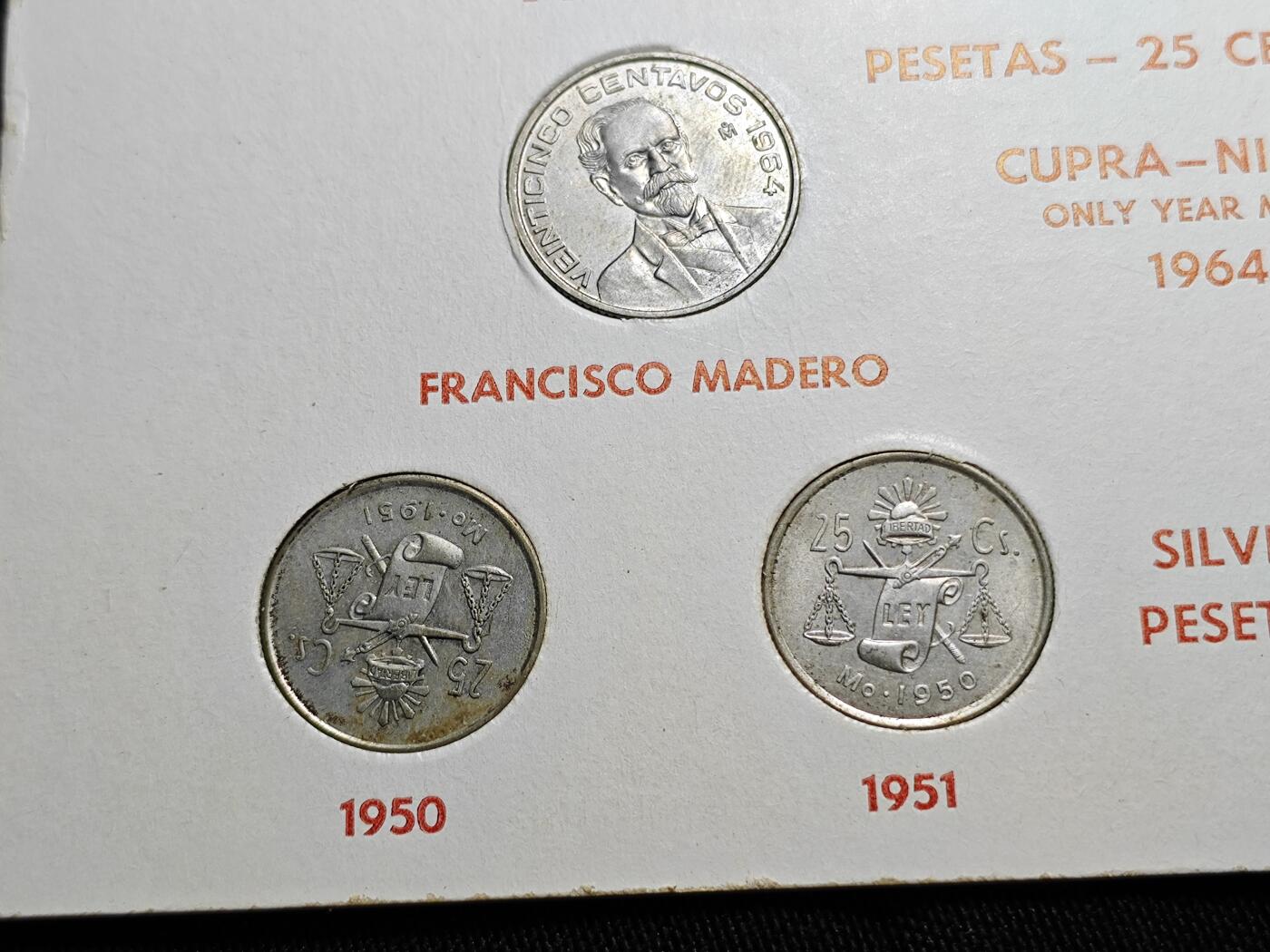 KK钱币收藏小铺   套币专场 2月预留时间 周末发货  墨西哥套币 含4枚25分银币