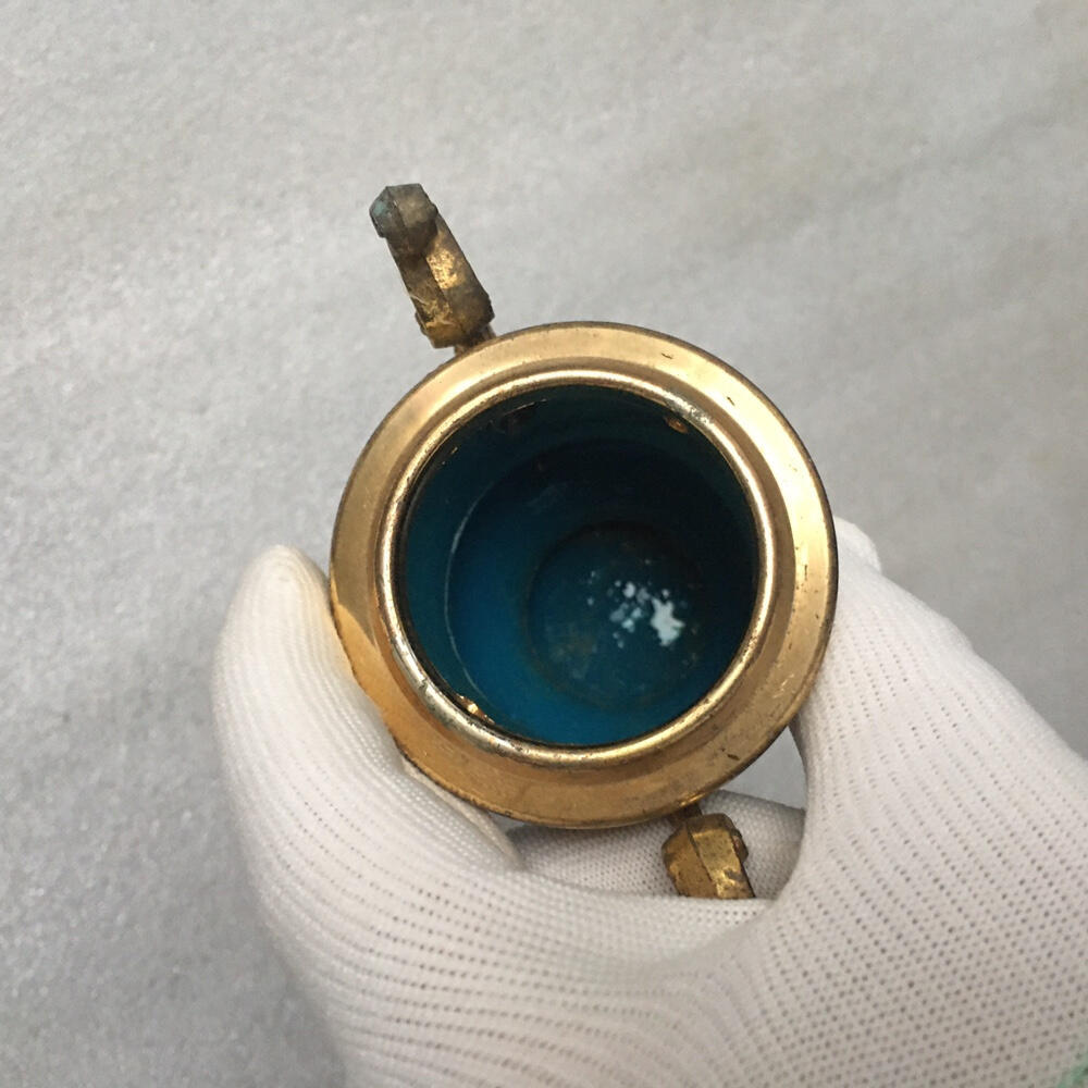        01c出口创汇时期景泰蓝铜胎掐丝珐琅双耳牡丹花瓶1个真品如图库存旧藏文玩艺术收藏