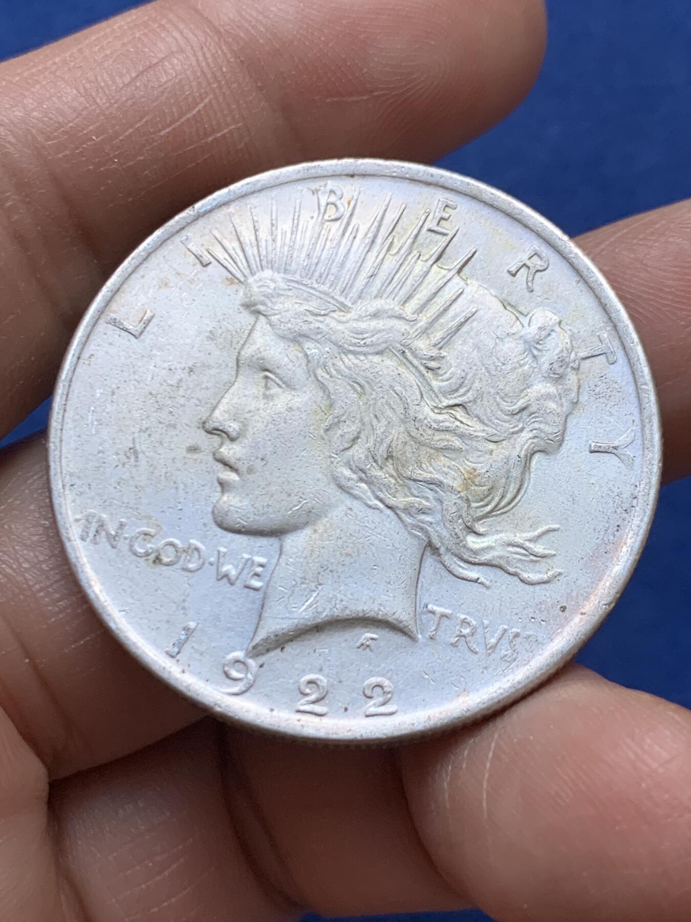 《竞宝斋》第470场 周日，周一，周二 3场连拍 （全场包邮）欢迎送拍 美国1922年和平1美元银币