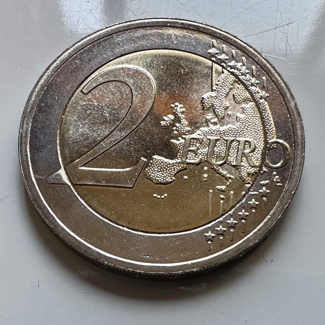 🌹外币初藏🌹🐯2026年第29场   欧元纪念币 接代拍 立陶宛 2023年 与乌克兰同在 2欧元双色纪念币