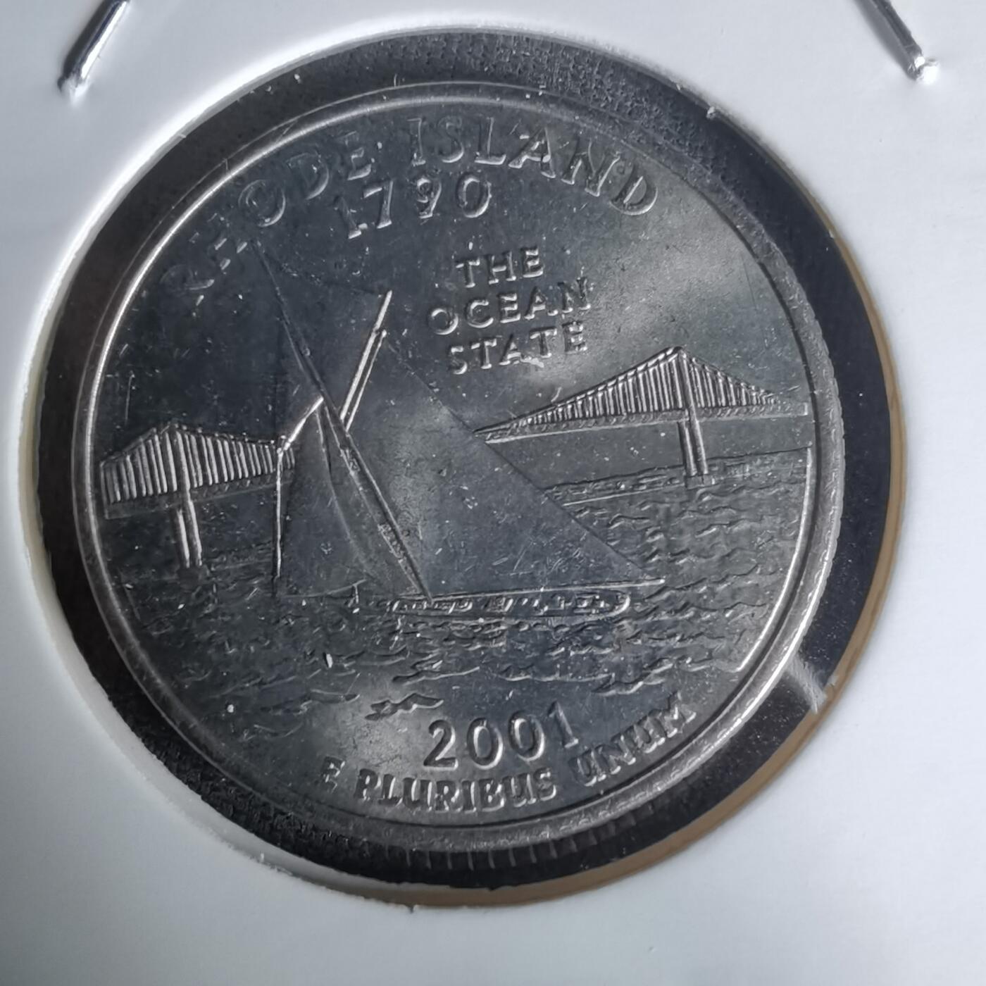 沼泽如烟--第1023场 美国2001年25分纪念币