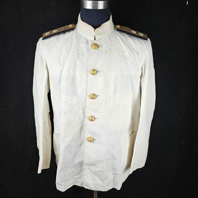 0元起拍勋章 第339期 咸鱼国勋章拍卖专场 3月18日（周三）下午6：00开始 - 硫磺岛守备司令 原品海军中将二种上衣+肩章 上衣带原品星芒章拌线 领围40 胸围100 肩宽43 衣长70 袖长58