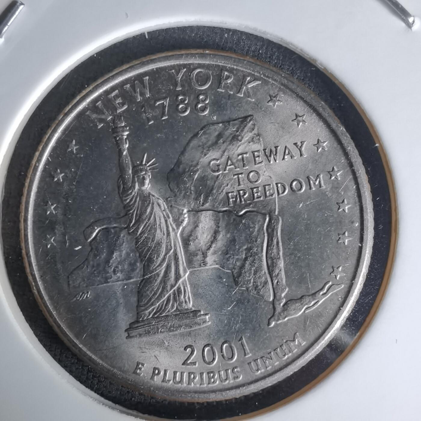 沼泽如烟--第1023场 美国2001年25分纪念币