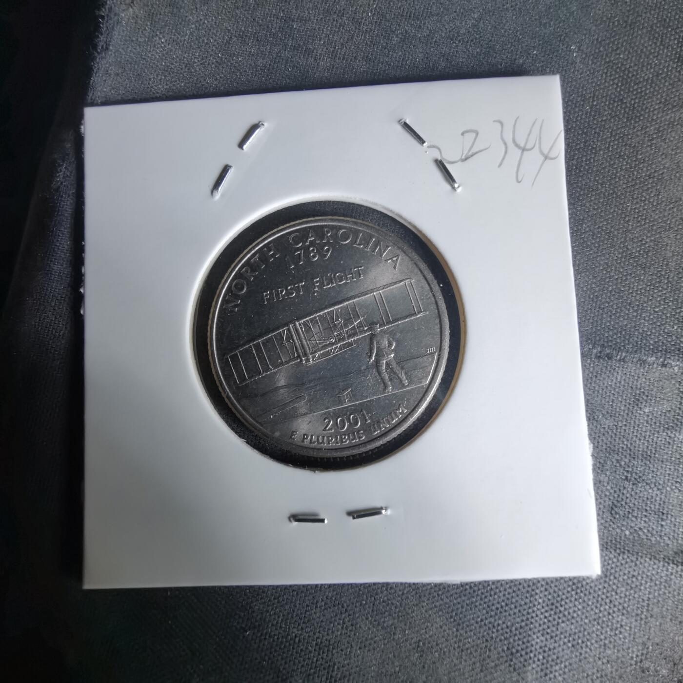 沼泽如烟--第1023场 美国2001年25分纪念币