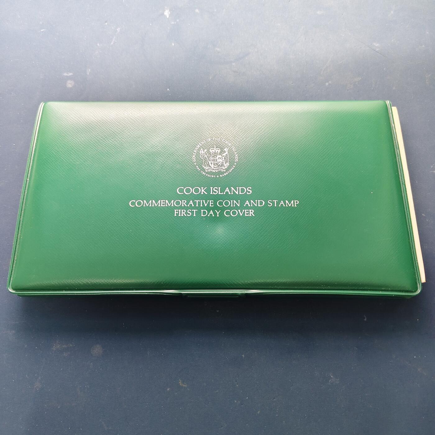 【全场包邮】纯粹捡漏拍513场 【邮币封】库克群岛1978年5元塔希提苇莺精制纪念银币邮币封【42毫米27.3克50%】-盒证全