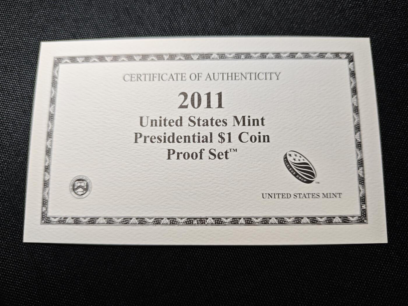 KK钱币收藏小铺   套币专场 2月预留时间 周末发货  2011美国1元总统精制纪念套币