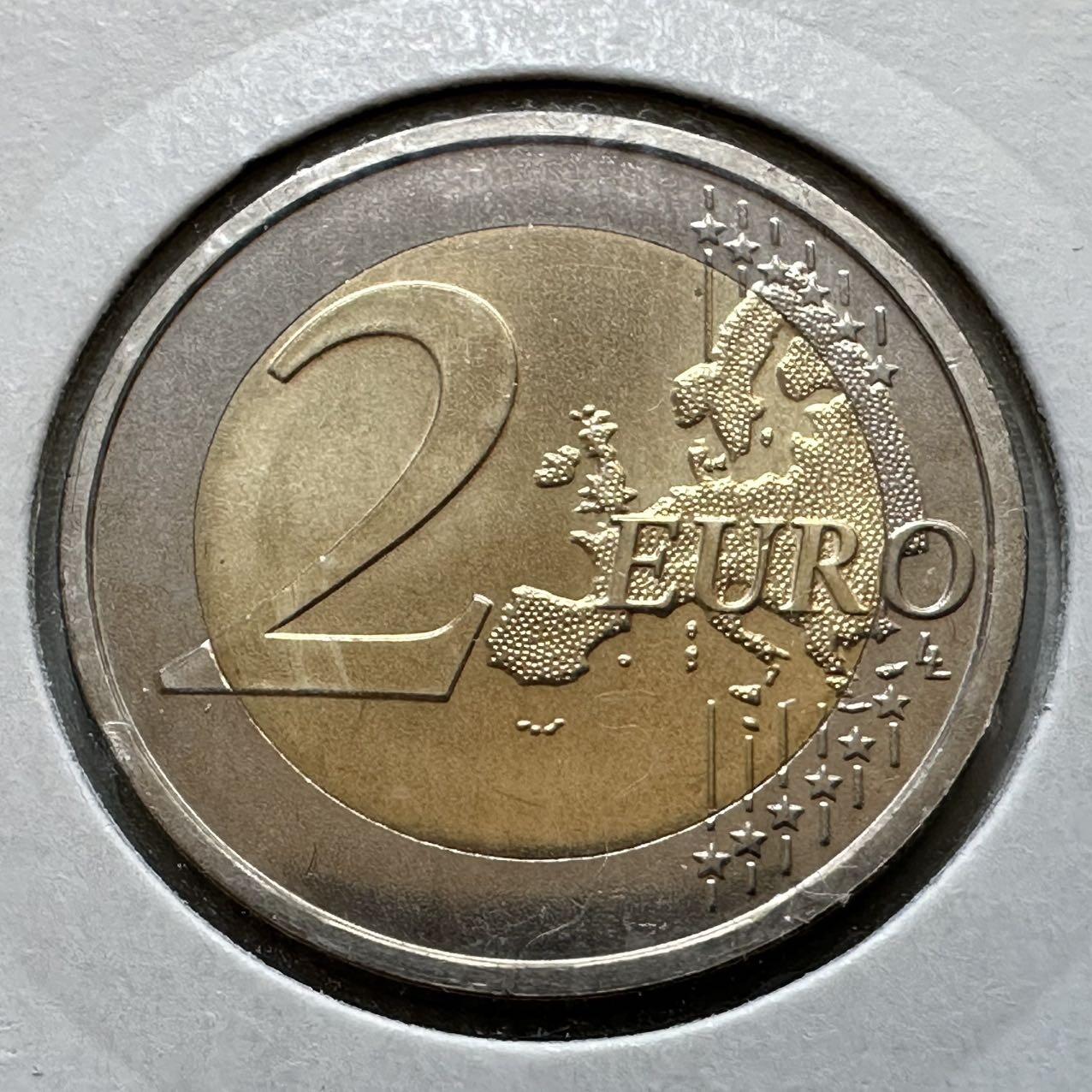🌹外币初藏🌹🐯2026年第29场   欧元纪念币 接代拍 葡萄牙 2012年 欧元流通10周年 2欧元双色纪念币