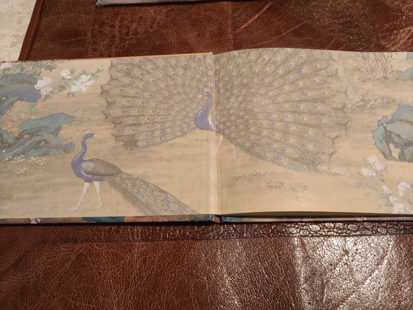 精品孤品 孔雀开屏古画原册 小型张+首日封 全品