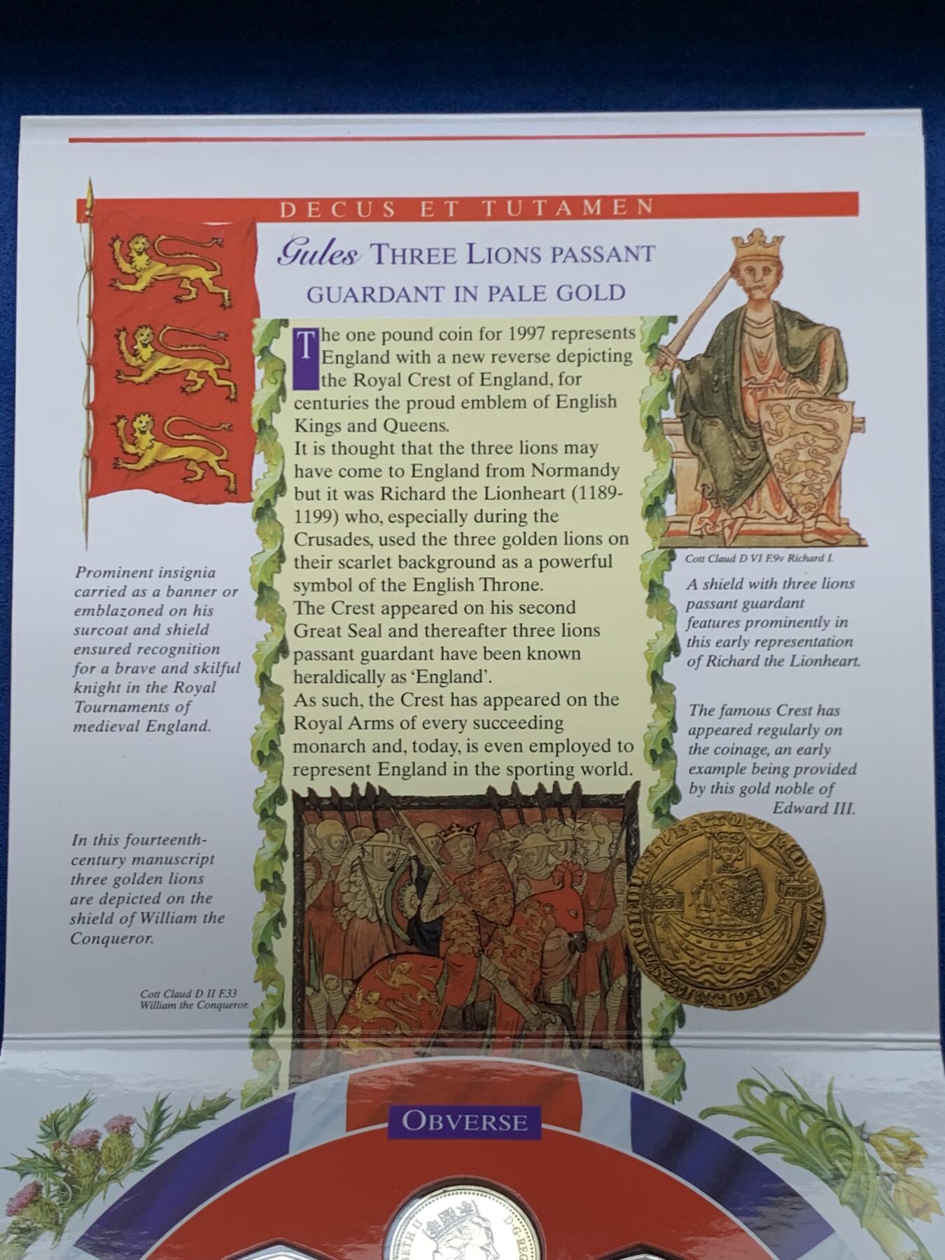 《竞宝斋》第470场 周日，周一，周二 3场连拍 （全场包邮）欢迎送拍 英国1997年普制套币 9枚 细节状态都不错