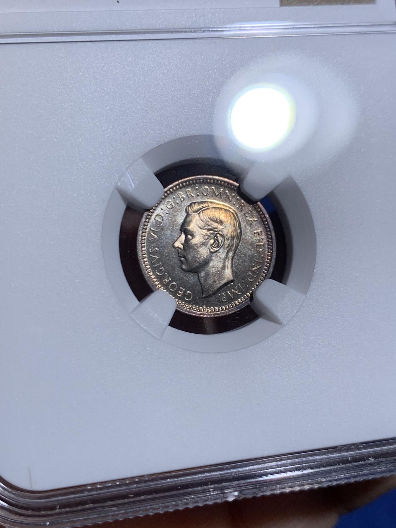 《竞宝斋》第470场 周日，周一，周二 3场连拍 （全场包邮）欢迎送拍 四枚一组 NGC PF64-66 英国1937年乔治六世精制濯足银币一套