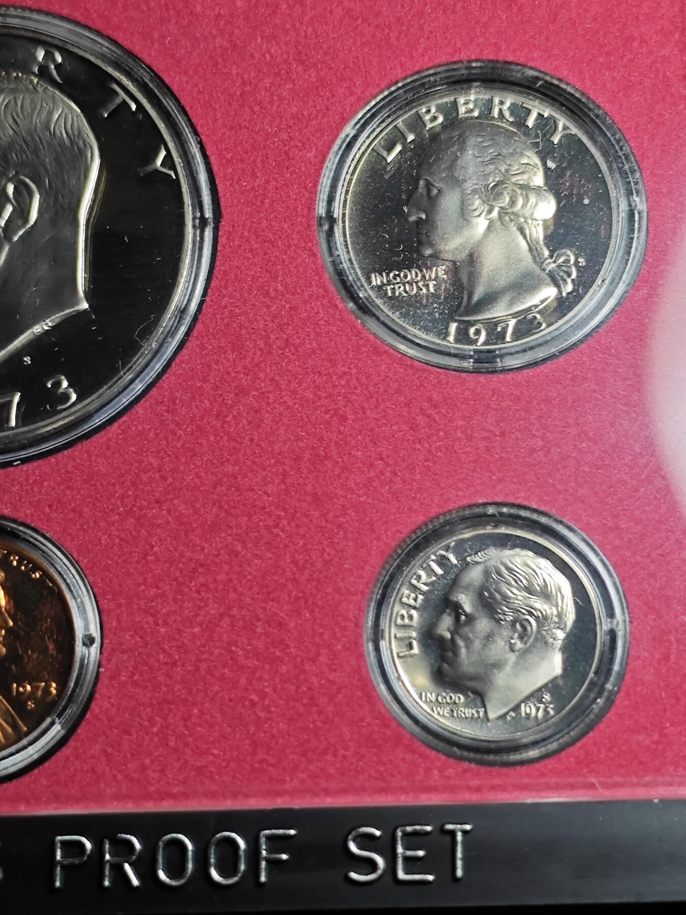 KK钱币收藏小铺   套币专场 2月预留时间 周末发货  1973美国大小面值清年精制套币 含艾克大一元精制