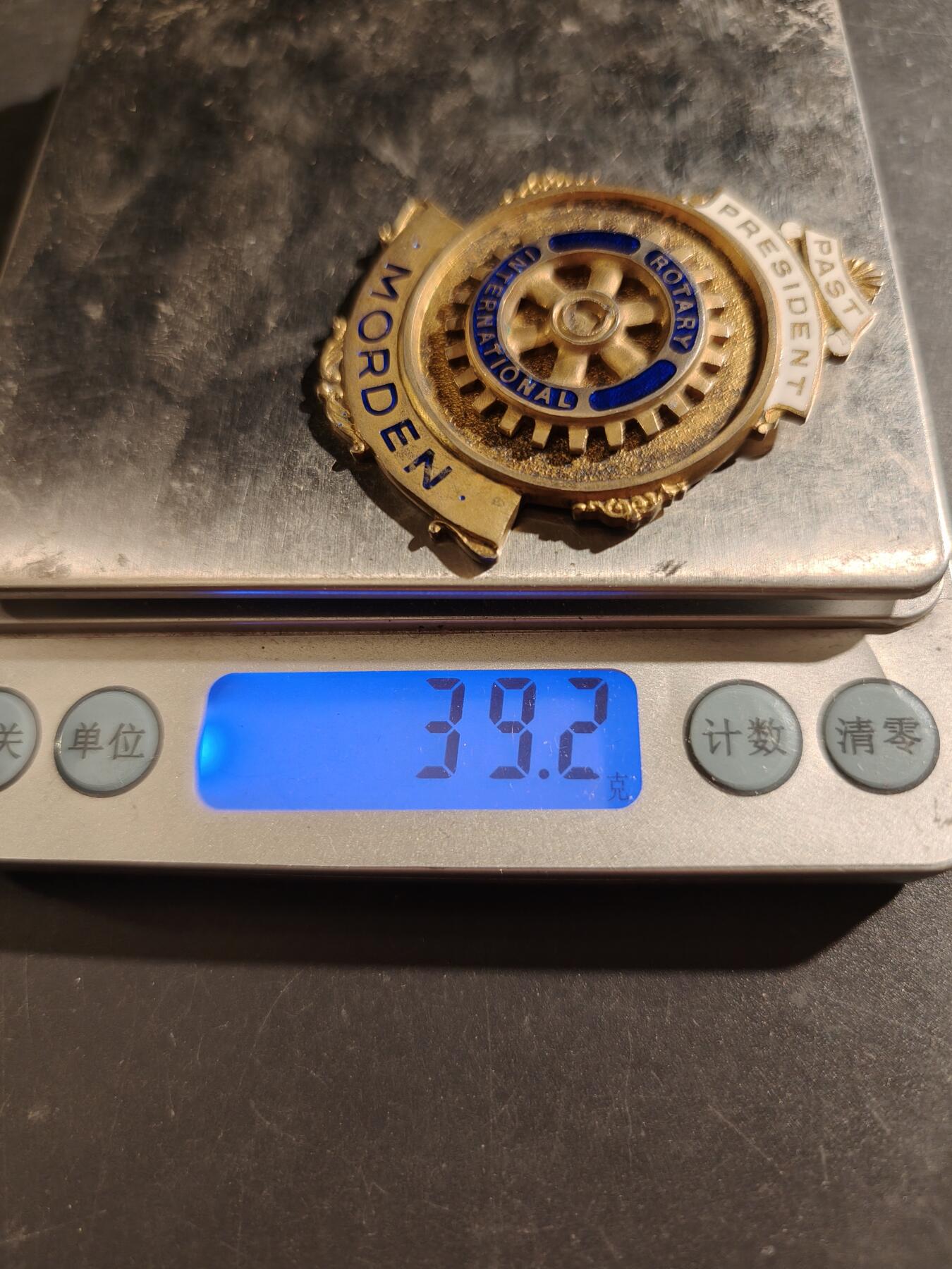 老王徽章第187期 英国皇家野牛兄弟会奖章   925银镀金珐琅    原袋   39.2g