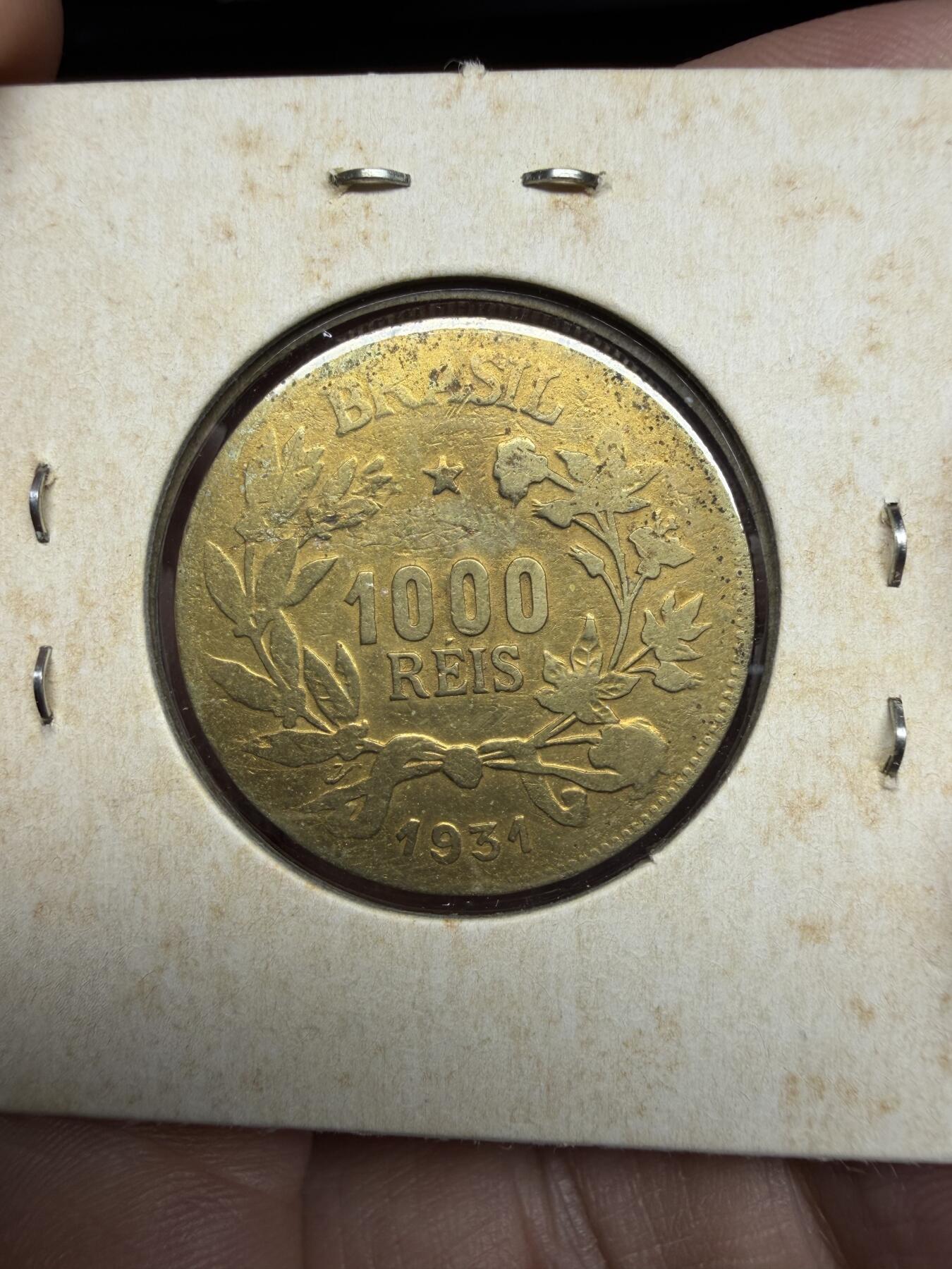 2026年集古藏今外币拍卖第三期-第4场—（总第314拍），可以寄存60天，满160元包邮。 1931年巴西1000瑞斯