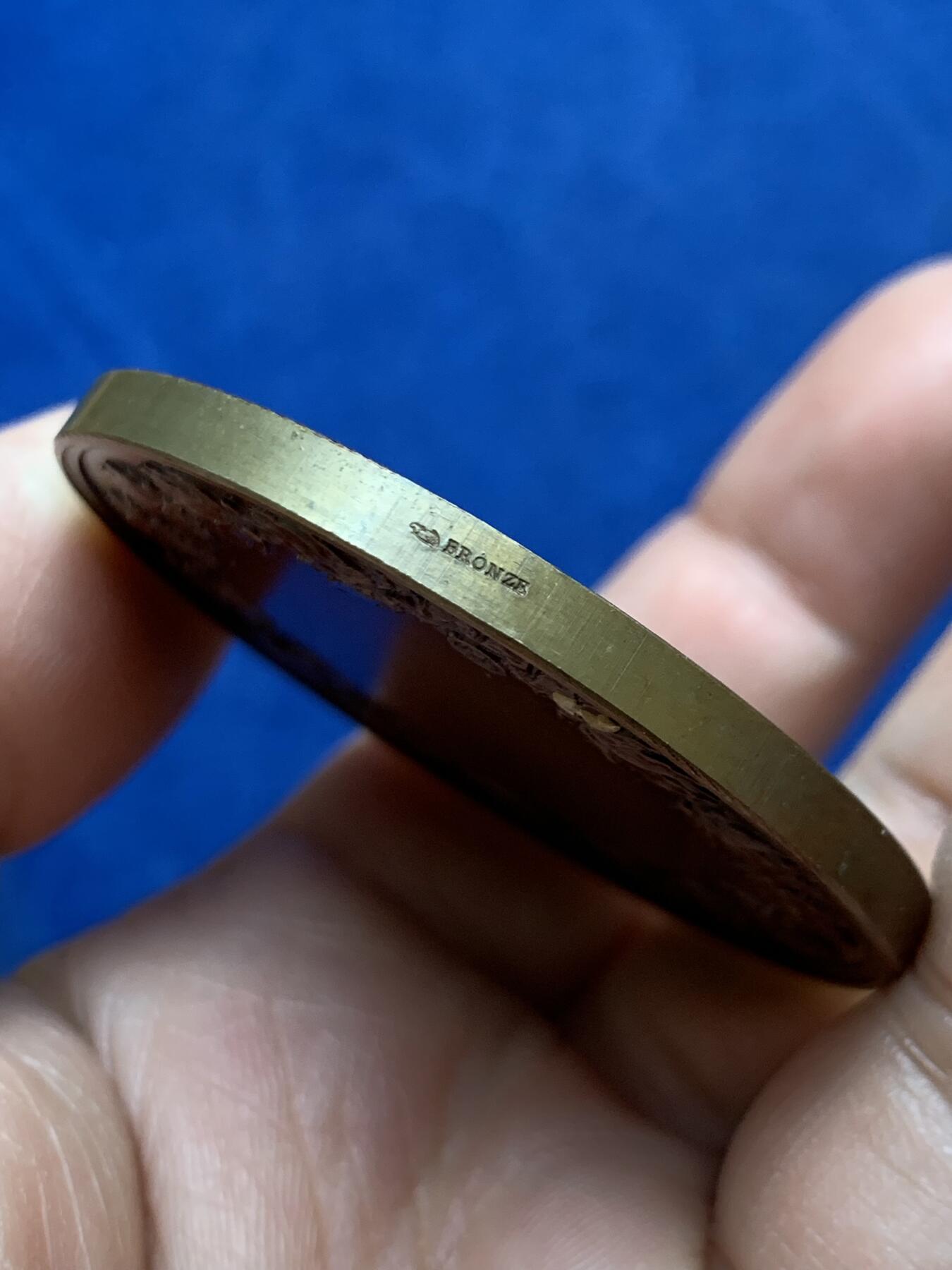 《竞宝斋》第470场 周日，周一，周二 3场连拍 （全场包邮）欢迎送拍 法国谷物女神头像铜章 67.2克 50.2mm 丰饶角铜标