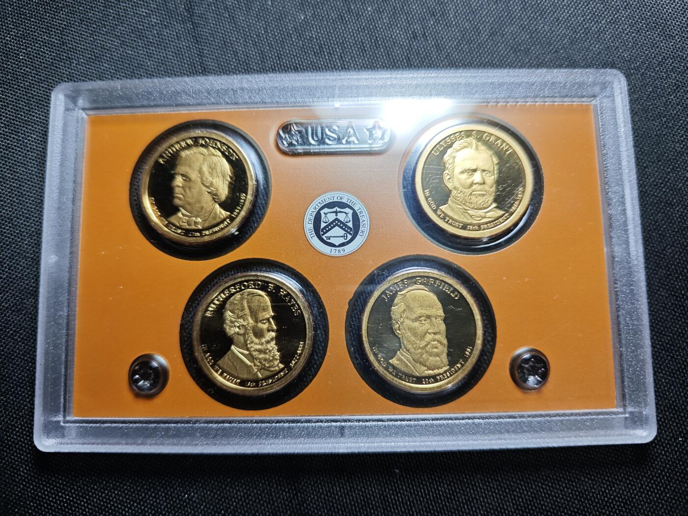 KK钱币收藏小铺   套币专场 2月预留时间 周末发货  2011美国1元总统精制纪念套币