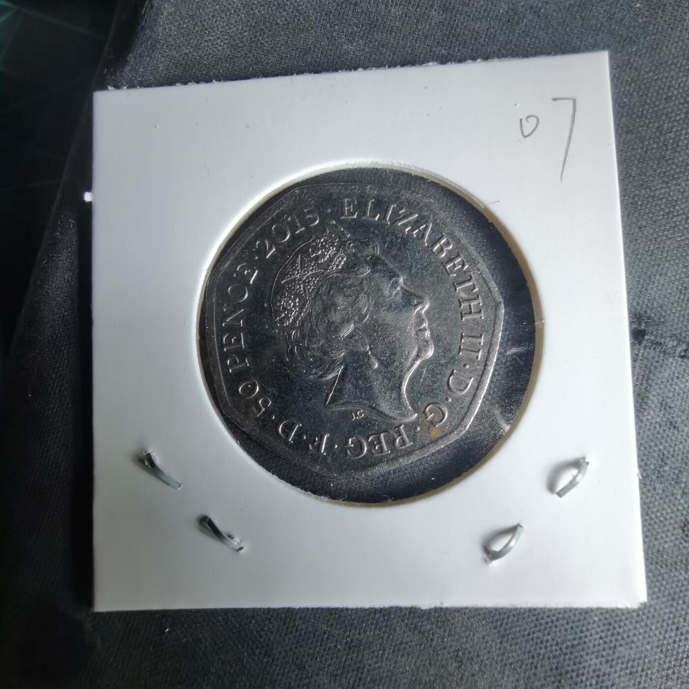 沼泽如烟--第1025场 英国2015年50便士纪念币