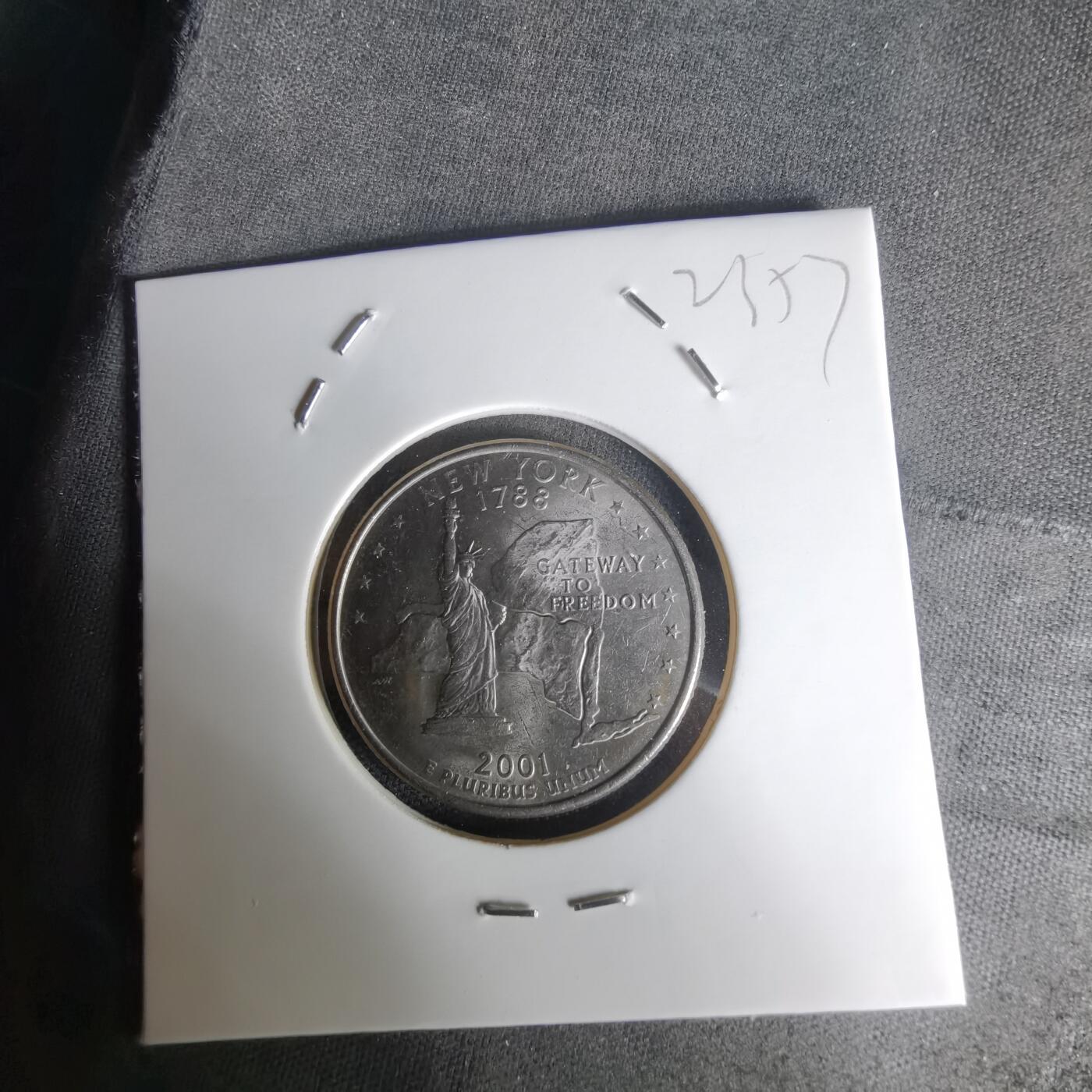 沼泽如烟--第1023场 美国2001年25分纪念币