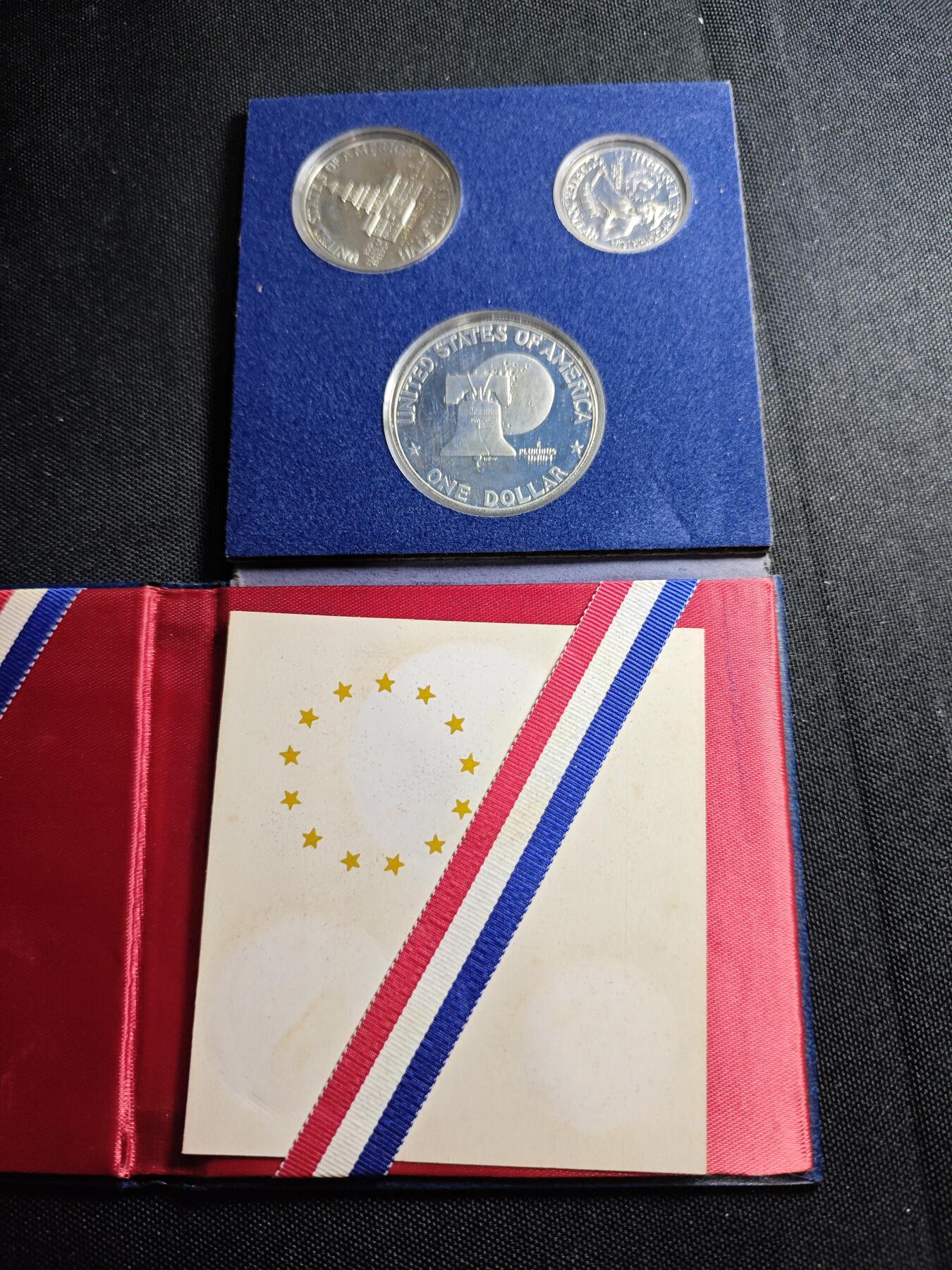 KK钱币收藏小铺   套币专场 2月预留时间 周末发货  美国建国200周年精制银币