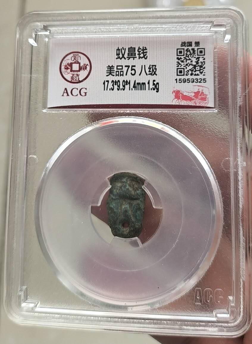 同乐放漏，亏本处理，无佣金 非常稀少的爱藏评级，美品8级，蚁鼻钱