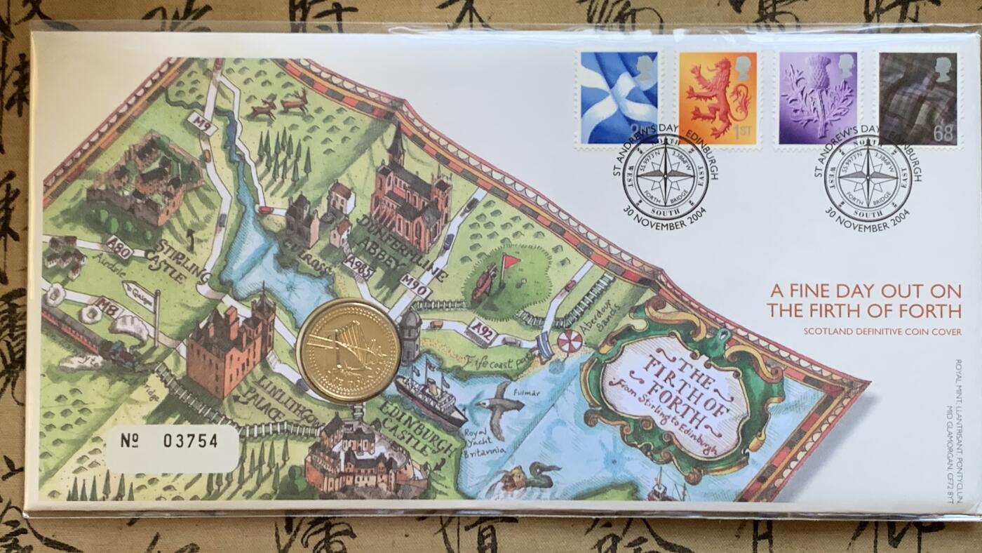 《竞宝斋》第470场 周日，周一，周二 3场连拍 （全场包邮）欢迎送拍 四枚一组 2004-2007年英国1英镑邮币封首日封 桥系列