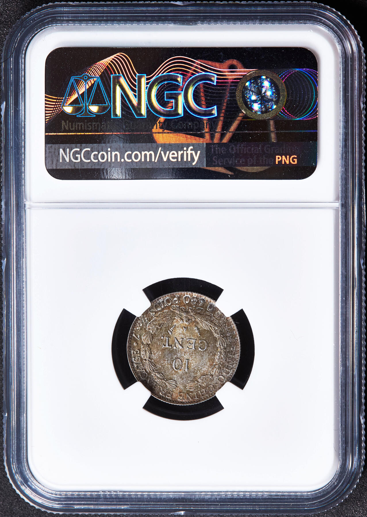 【俄甄集藏】2026年(049)03-18星期三 晚 19:30 全场包邮 法属印度支那1929年A版坐洋10分银币，NGC MS65，五彩包浆，转光品相，少见年份