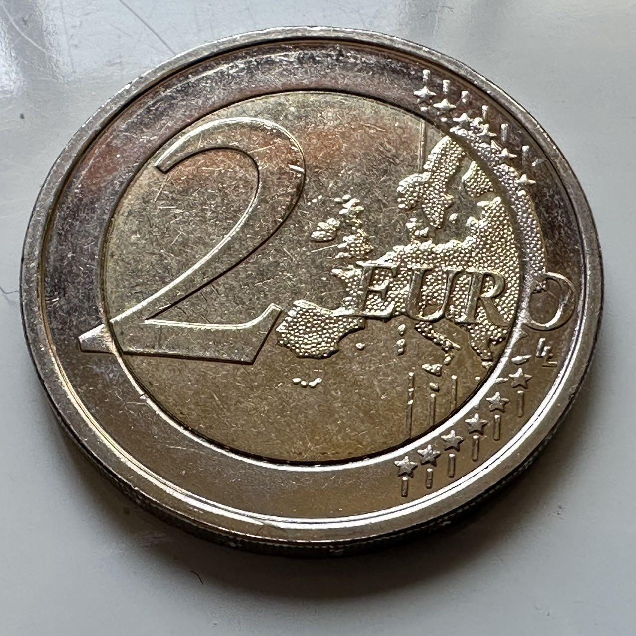 🌹外币初藏🌹🐯2026年第29场   欧元纪念币 接代拍 比利时 2008年 世界人权宣言60周年 2欧元双色纪念币