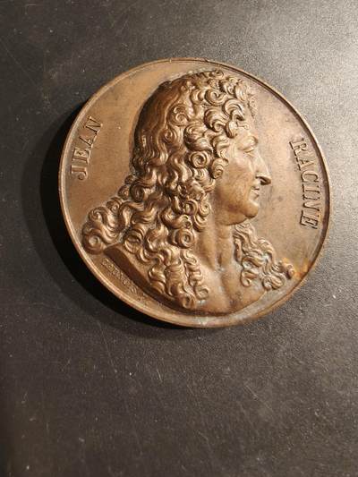 老王徽章第187期 - 法国著名喜剧作家莫里哀大铜章   高浮雕    直径50mm    重量90g