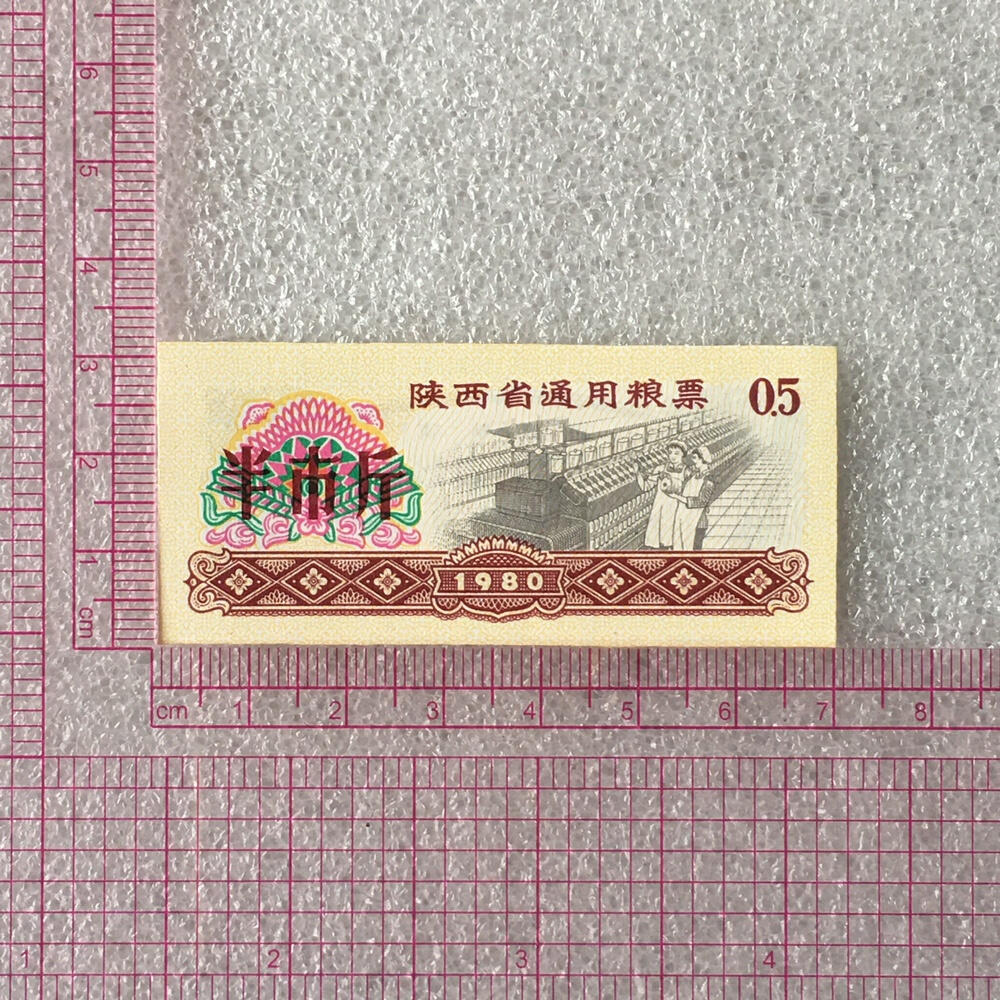         珍稀1980年陕西省通用粮票经典人物粮票半市斤全新品未流通1枚原版真品如图供应票证旧藏文玩艺术收藏