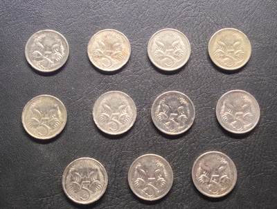 荟藏特别场次第八期——“社长的硬币堆” - 澳大利亚5分批量11个