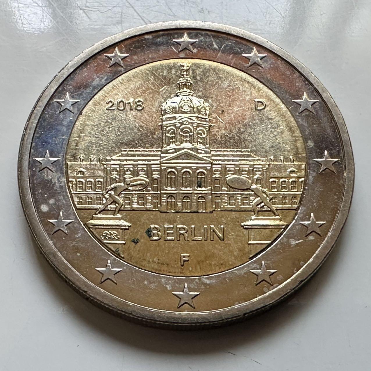 🌹外币初藏🌹🐯2026年第29场   欧元纪念币 接代拍 德国 2018年 柏林州 2欧元双色纪念币