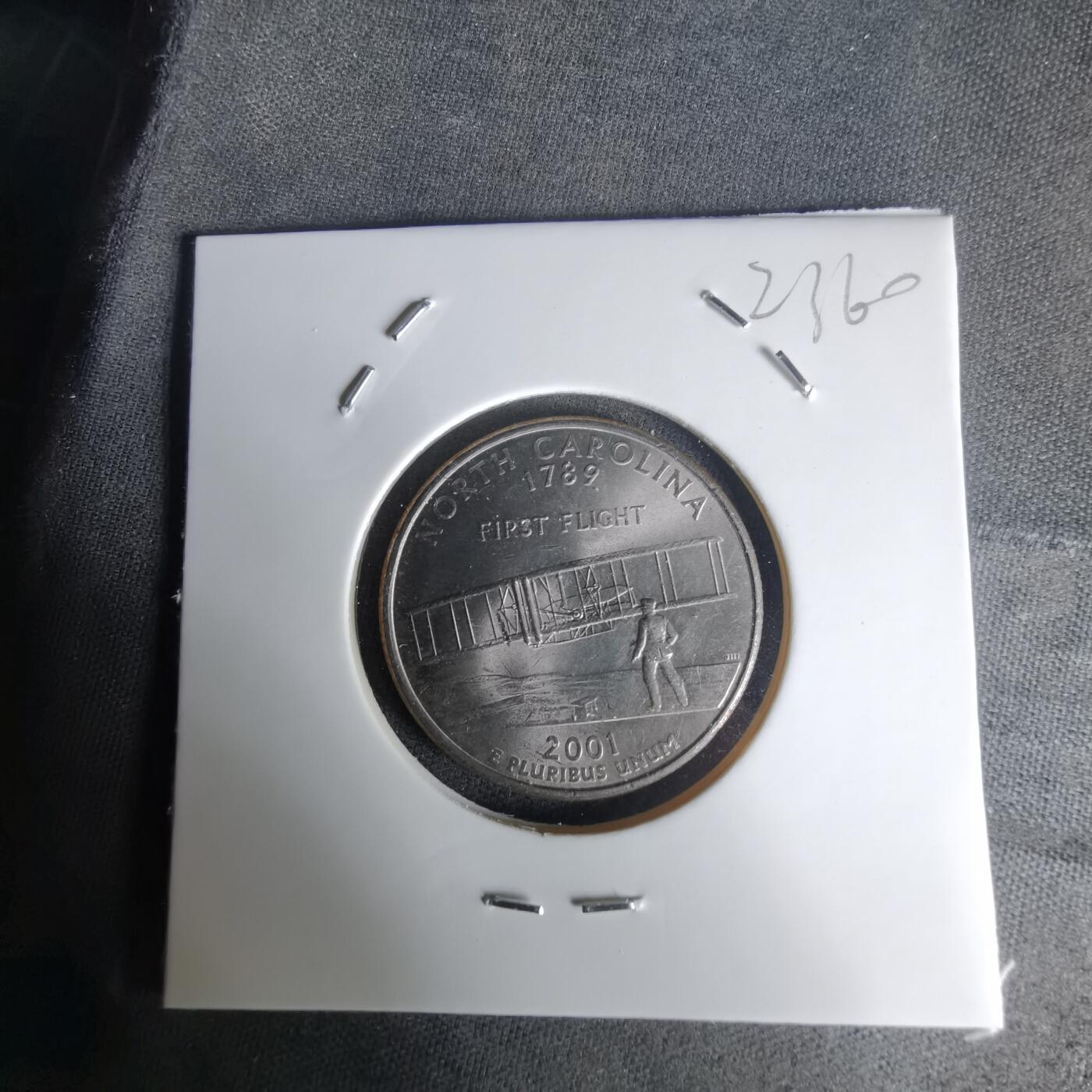 沼泽如烟--第1023场 美国2001年25分纪念币