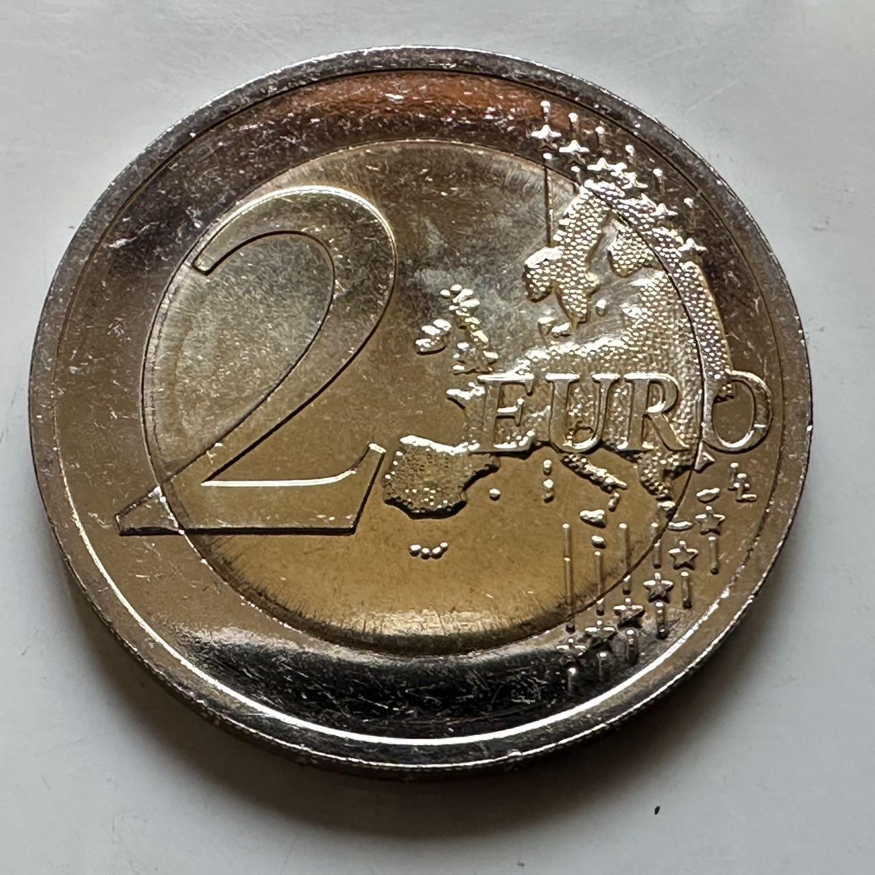 🌹外币初藏🌹🐯2026年第29场   欧元纪念币 接代拍 拉脱维亚 2022年 学术独立100周年 2欧元双色纪念币