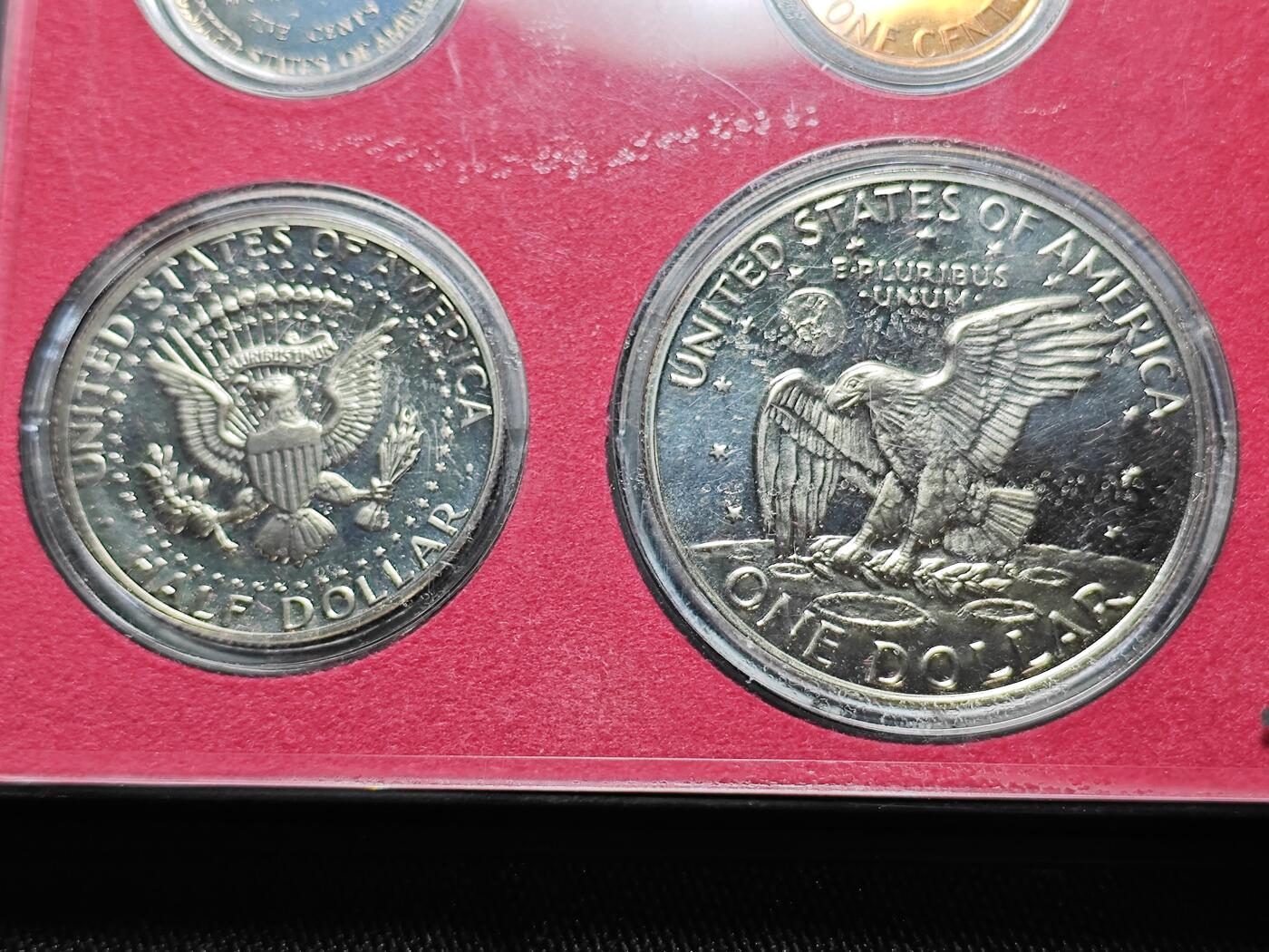 KK钱币收藏小铺   套币专场 2月预留时间 周末发货  1973美国大小面值清年精制套币 含艾克大一元精制