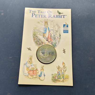 【全场包邮】纯粹捡漏拍513场 - 直布罗陀2003年1克朗彼得兔100周年克朗型官方卡装纪念币