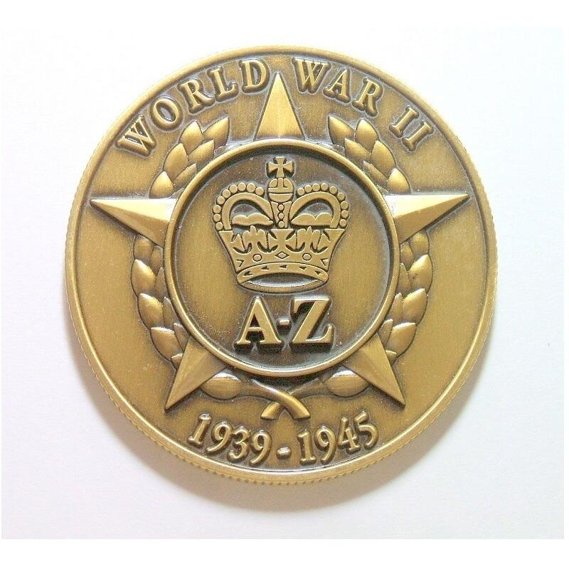 英国1945年 二战领袖丘吉尔高浮雕精制彩色大铜章 45MM