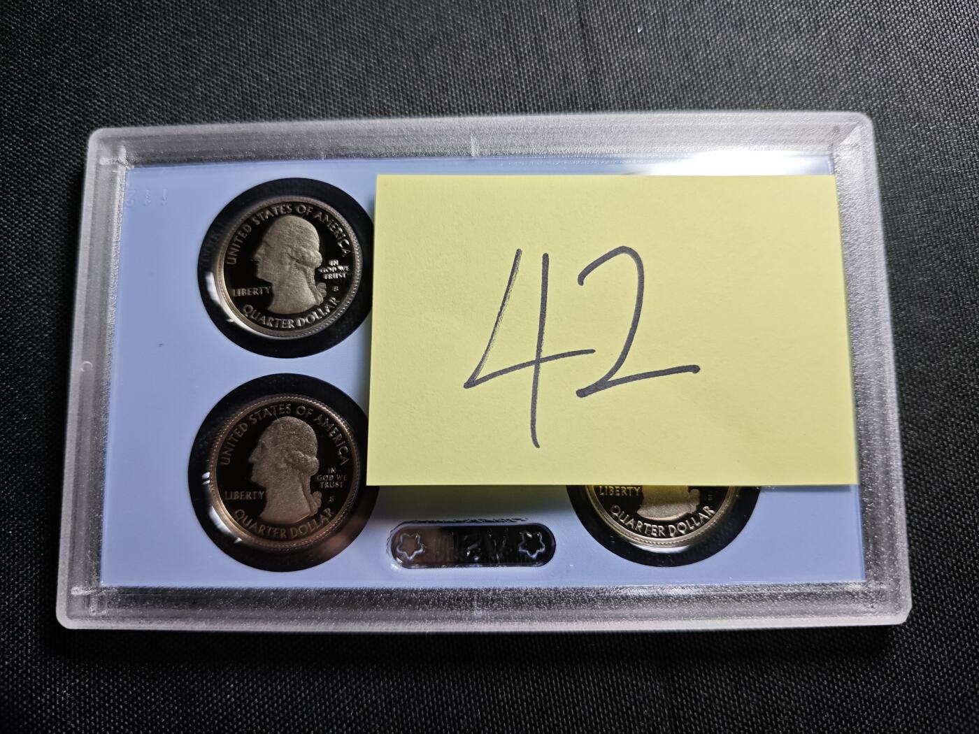 KK钱币收藏小铺   套币专场 2月预留时间 周末发货  美国25分公园精制纪念套币