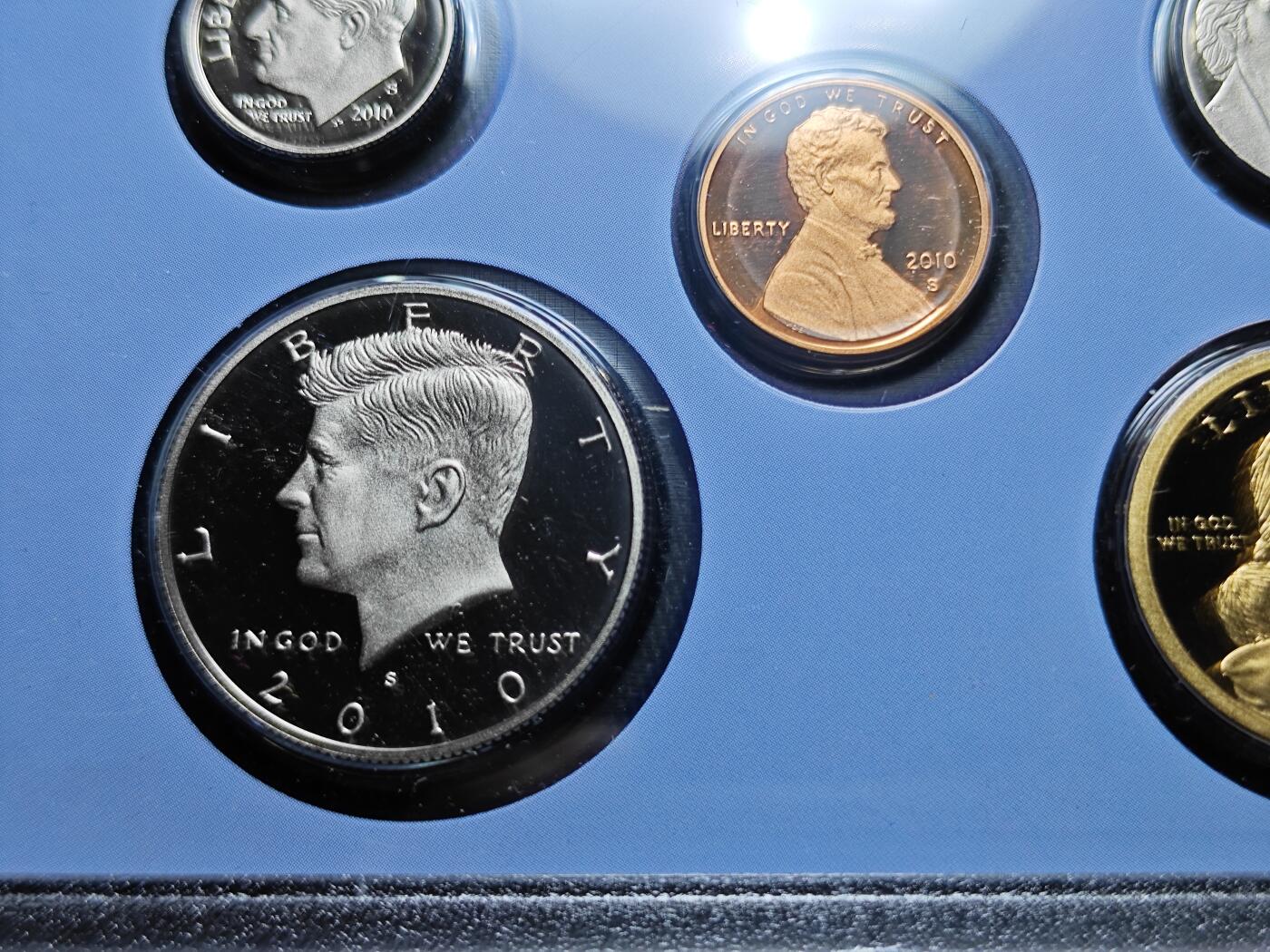 KK钱币收藏小铺   套币专场 2月预留时间 周末发货  2010美国大小面值清年精制套币