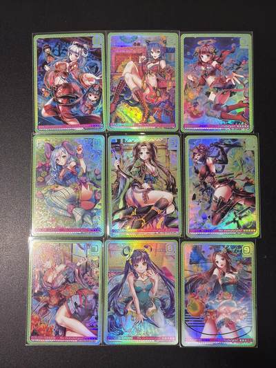 NO.27 好又多金牌大场，每周一站式配齐，方便凑单！（周6晚9点截拍，卖家送拍0抽成！） - 驴打滚 色彩女孩系列 第四弹-绿色 一套9张 折光彩闪