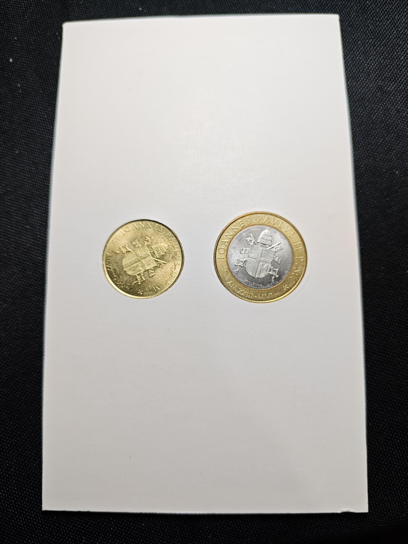 KK钱币收藏小铺   套币专场 2月预留时间 周末发货  梵蒂冈卡册 含1000里拉双色币