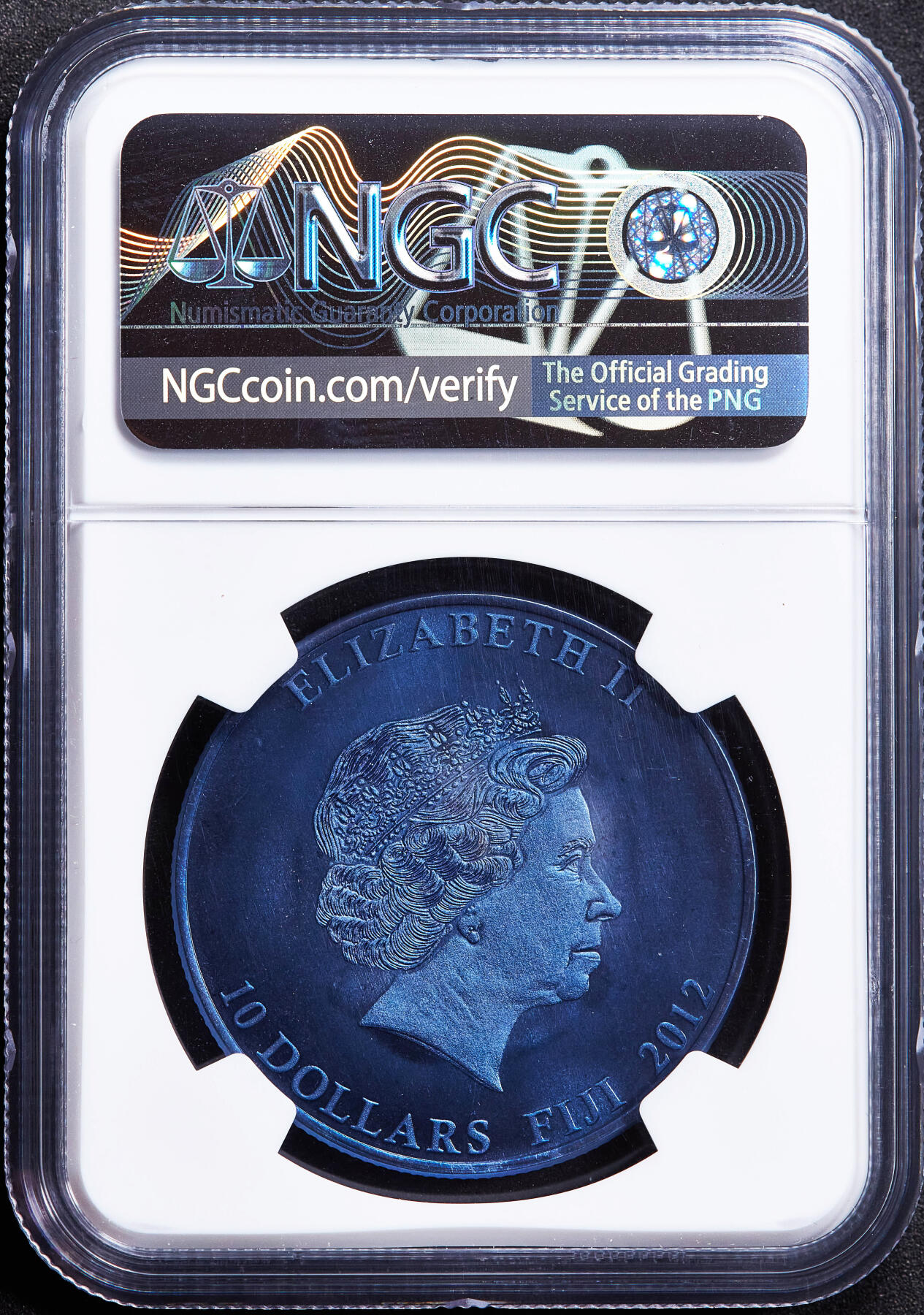 【俄甄集藏】2026年(049)03-18星期三 晚 19:30 全场包邮 斐济2012年中国农历龙年10元1盎司金属钽币，NGC MS70，重31.1克，成色99.5%，发行量1000枚，少见品种