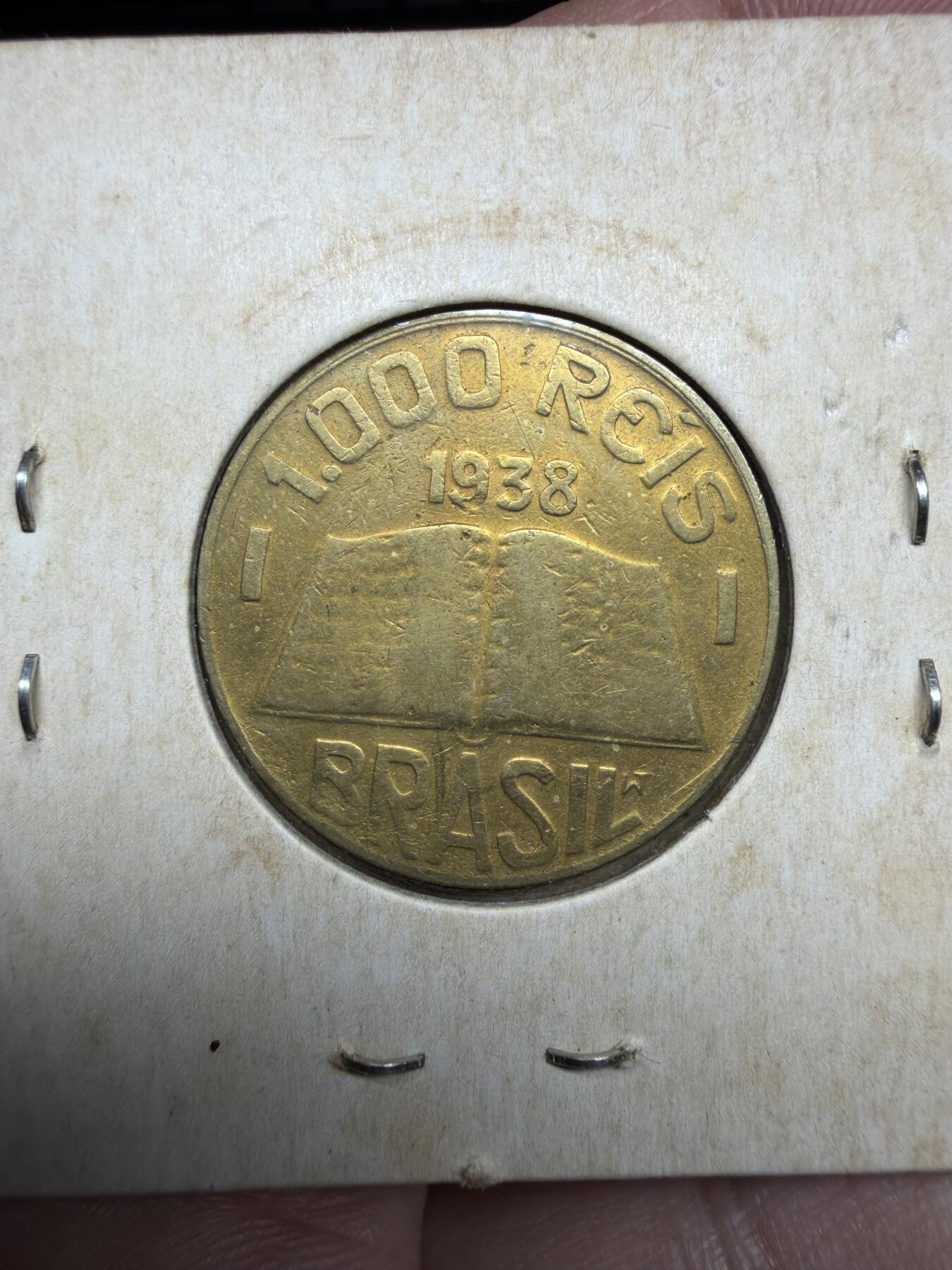 2026年集古藏今外币拍卖第三期-第4场—（总第314拍），可以寄存60天，满160元包邮。 1938年巴西1000瑞斯