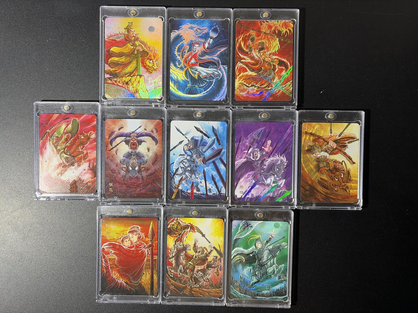 NO.27 好又多金牌大场，每周一站式配齐，方便凑单！（周6晚9点截拍，卖家送拍0抽成！） 万享 三国斗星录 罗琛 刘备+孙尚香+五虎+卧龙凤雏+姜维魏延 彩闪11张全套 带卡砖