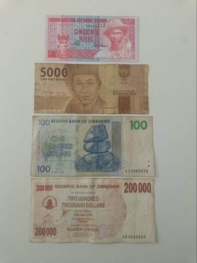 【20260319】非全新纸币和硬币第347场 - 外国4张纸币